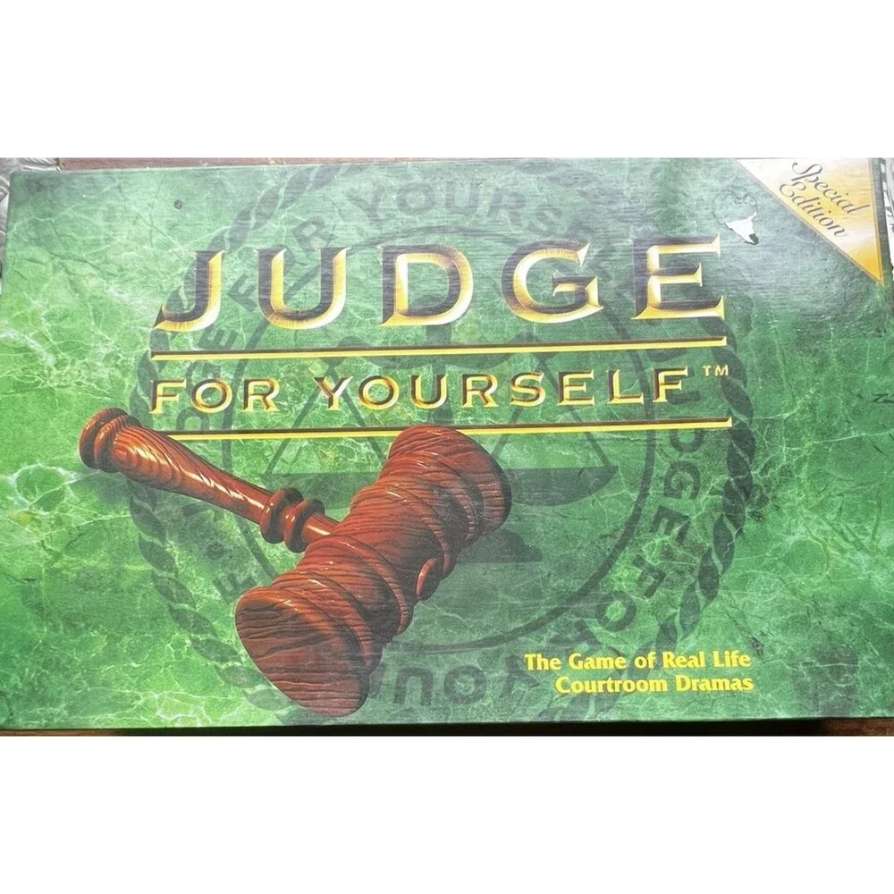 Vintage “Judge For Yourself”Complete Board Game of Real Courtroom Drama USA